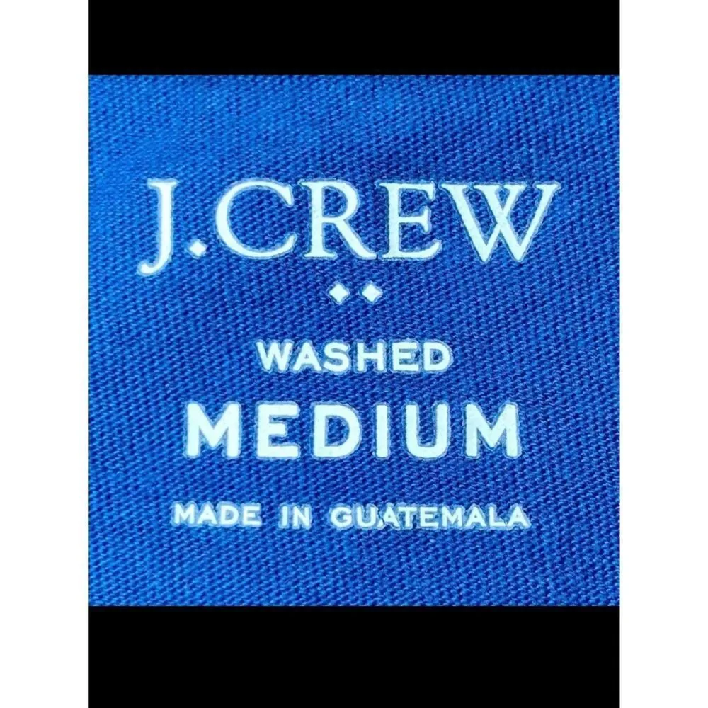 J Crew Crew Neck Washed Long Sleeve Tee in Blue Men’s M